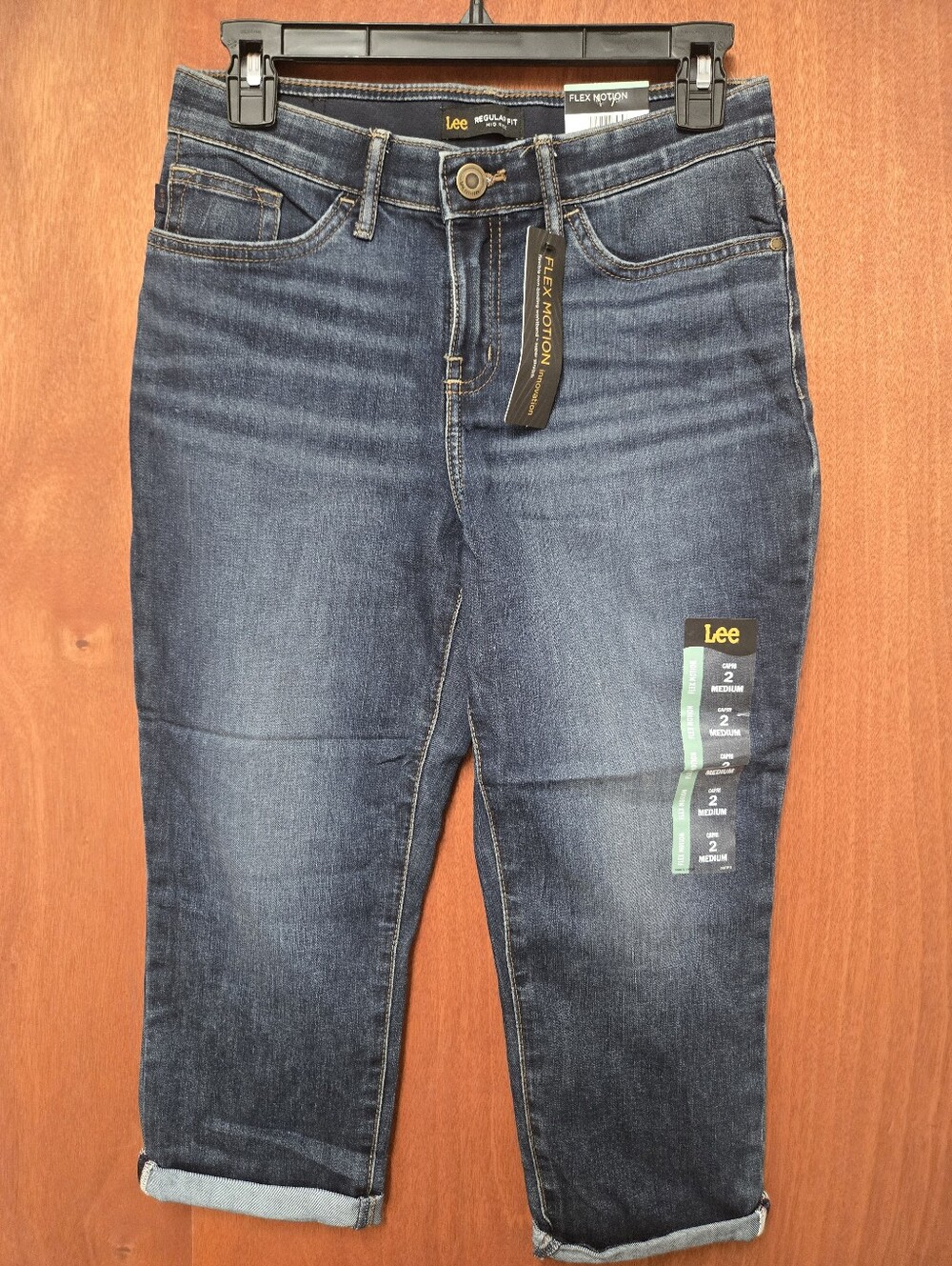 Lee Capri Jeans in Dark Indigo Wash